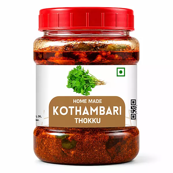 Vishnu Homemade Kothambari Thokku – Traditional South Indian Coriander Pickle (300g)