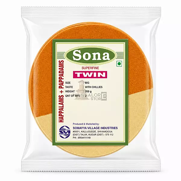Sona 2-in-1 Papad | Plain & Khara Urad Papad – 200g