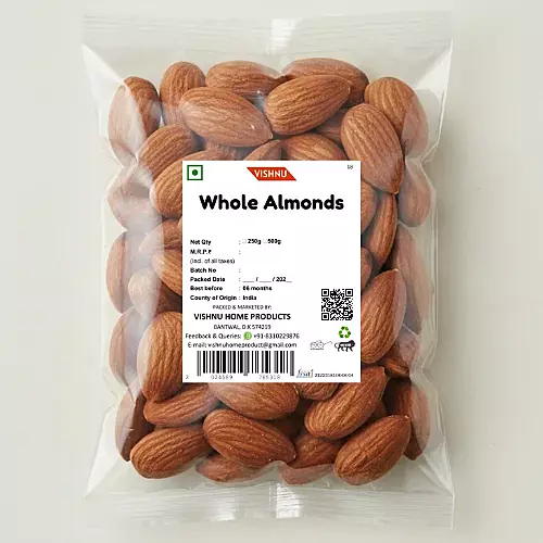 Fine Quality Whole Almonds-250g