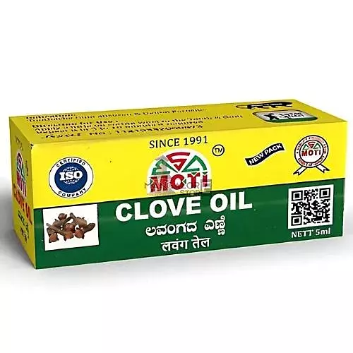 Moti Clove Oil (5ml) - Pure Essential Oil for Natural Health, Aromatherapy & Pain Relief