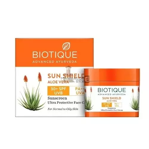 Biotique Sun Shield Aloe Vera SPF 30+ Sunscreen Cream- 50g