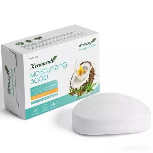 Keramruth Moisturizing Soap – Nourishment for Soft & Healthy Skin (75g)- Pack of 05