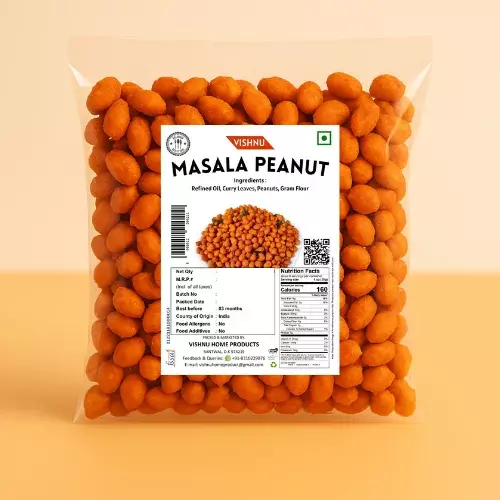 Vishnu Special Mangalore Style Masala Kadle | Masala Peanut Crunchy, Spicy & Irresistible!-200g