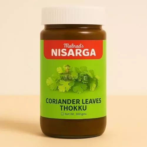 Nisarga Coriander Leaves Thokku | Fresh, Spicy & Aromatic South Indian Delight (300g)