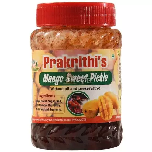 Prakrithi’s Mango Sweet Pickle – A Perfect Blend of Sweet & Tangy!- 300g