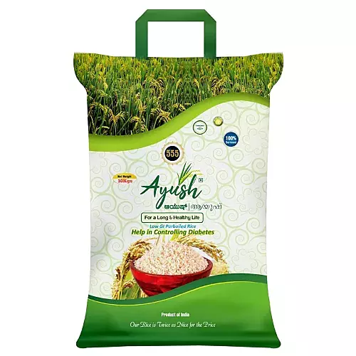 Ayush Brown Rice – Matta Boiled Rice | Diabetic Friendly Unpolished Organic – 5kg